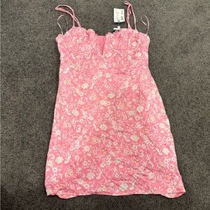 Floral Pink Slip Dress